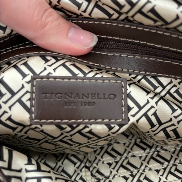 NWT Tignanello Genuine Leather Suede Cognac Hobo Bag - Picture 9 of 10